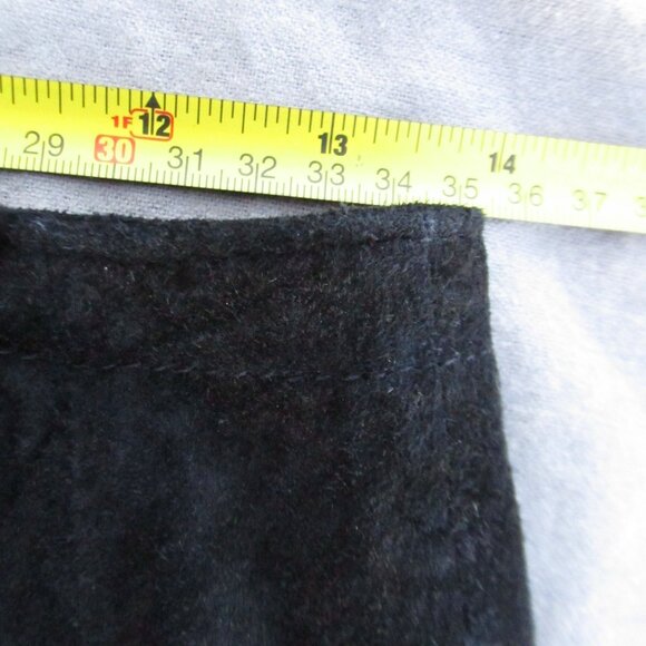 MARGOS Black Leather Wrap Midi Skirt Size 10/ M - Picture 7 of 11
